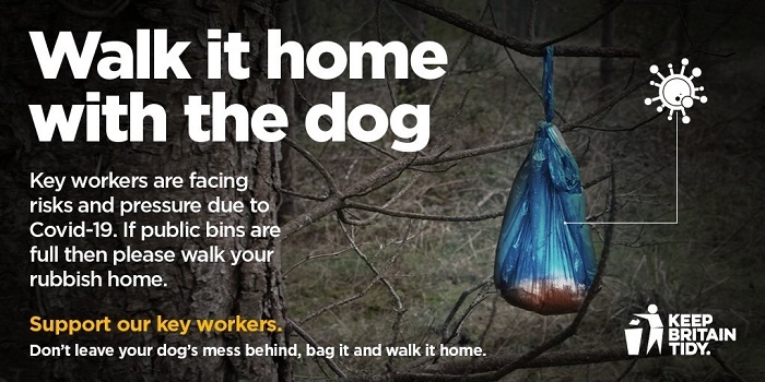 Walk it home with the dog banner