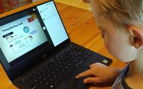 Child with laptop