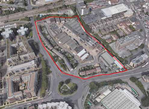 Bridge Close Romford aerial shot