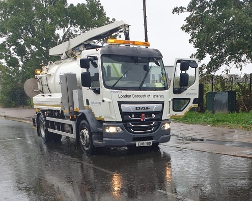Flooding pumping truck Oct 2020