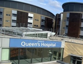 Queen's Hopital aerial view