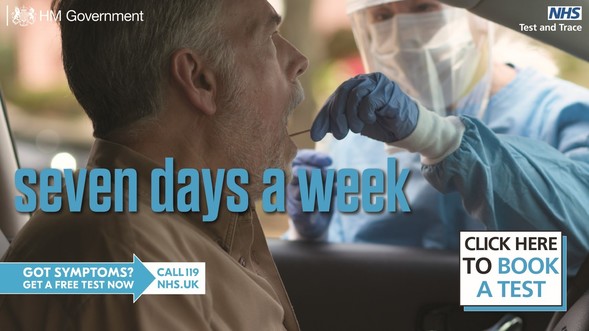 NHS testing banner