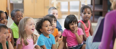 young children in group