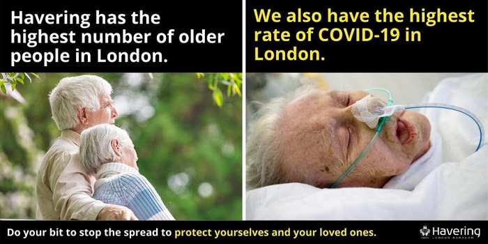 Older people warning banner