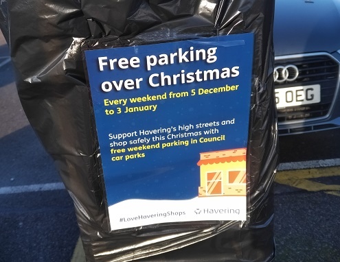 Xmas parking sign