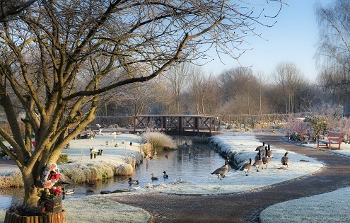 Crematorium in winter