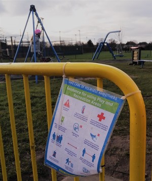 Play area sign Jan 2021