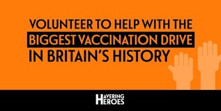 Havering Volunteer Ctr vaccinations appeal banner