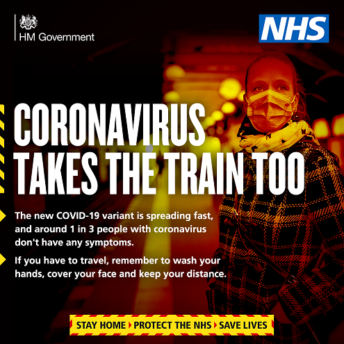 Coronavirus also takes the train graphic