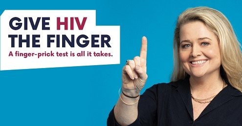 Give HIV the finger female