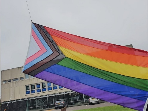 Progress Pride flag Feb 2021