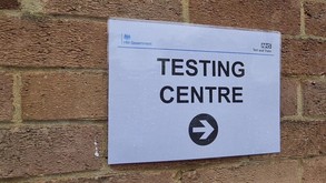 Testing site sign 