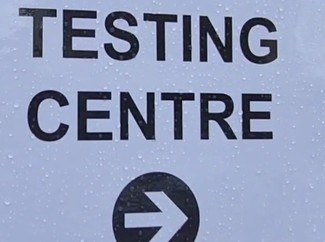 Testing site sign 