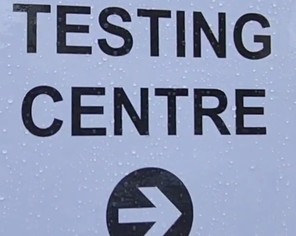 Testing site sign 