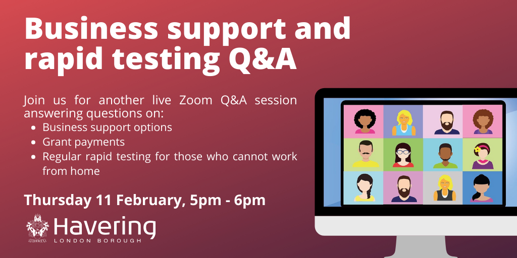 Business support and testing Q&A graphic