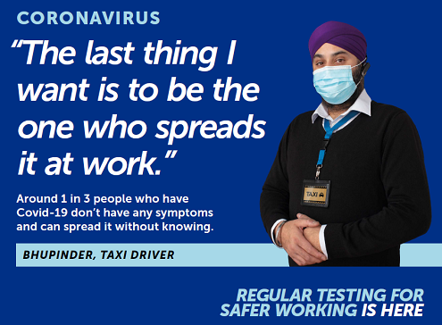 regular testing - taxi drivers