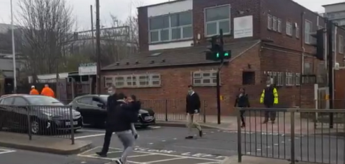 Waterloo Road toucan crossing March 2021