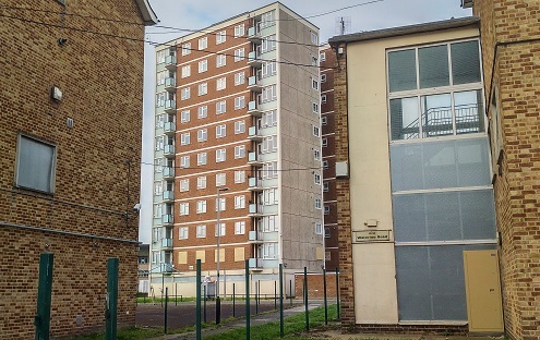 Derelcit Waterloo Road estate Romford March 2021