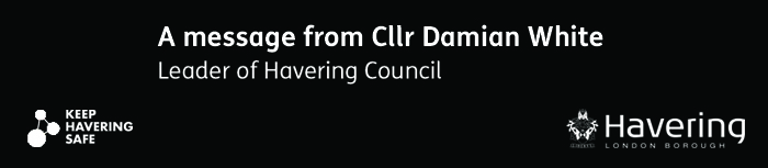 Leader black masthead