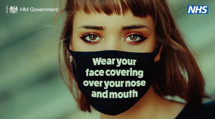 Correct wearing of face covering 700px