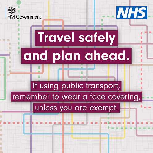Travel safely on public transport graphic May 2021
