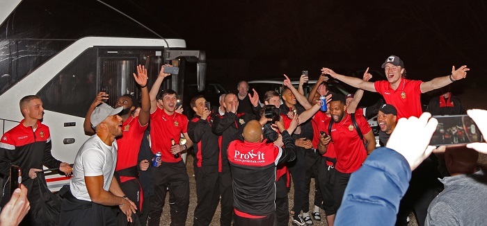 Hornchurch FC celebrations after Notts County win