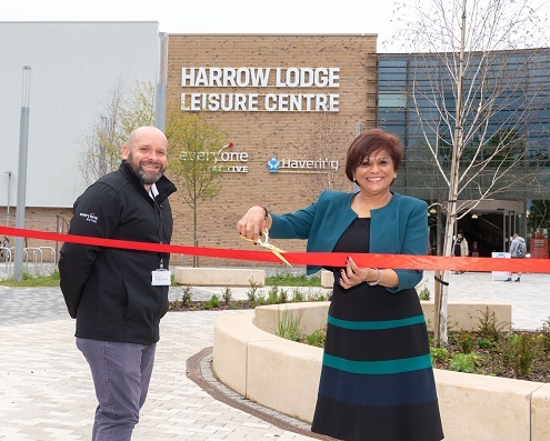 Harrow Lodge Leisure Ctre official ribbon cutting 17 May 2021