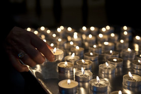 Candles memorial service image