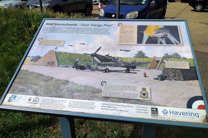 Hornchurch Contry Park informational history sign