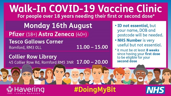 Vax pop up Monday 16 Aug