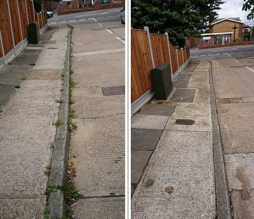 Irons Way pre and post work Sep 2021