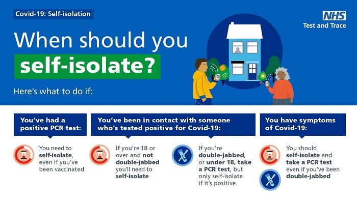 Self-isolation banner 2021