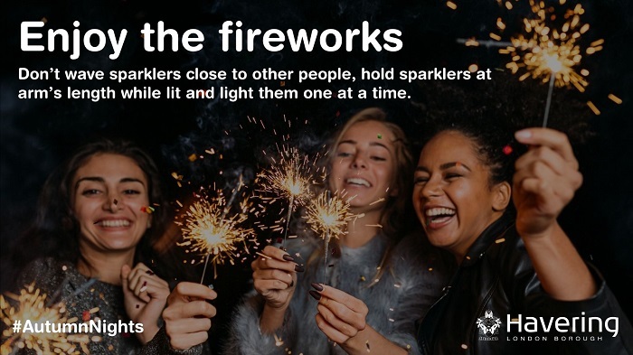 Sparklers firework safety banner Oct 2021