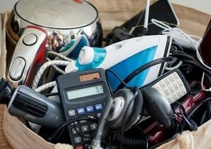 Old electrical items for recycling