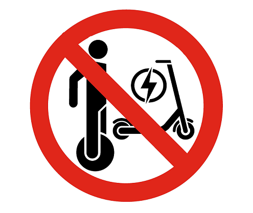 No e-scooters sign