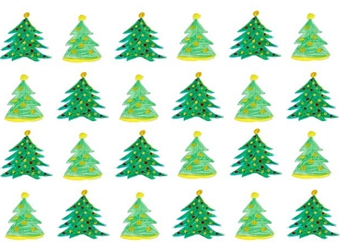 Drawings of Xmas trees