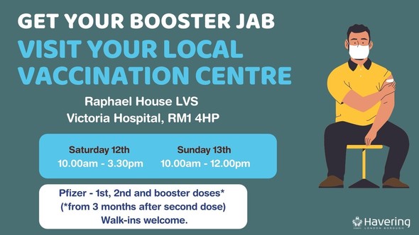 Vax sessions 12 and 13 Feb in Romford