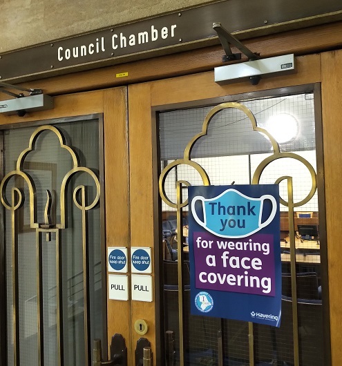Town Hall Council Chamber doors Feb 2022