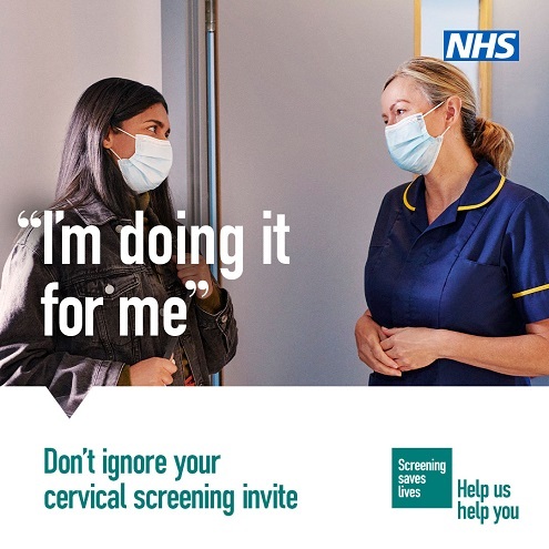Cervical cancer screening campaign image Feb 2022