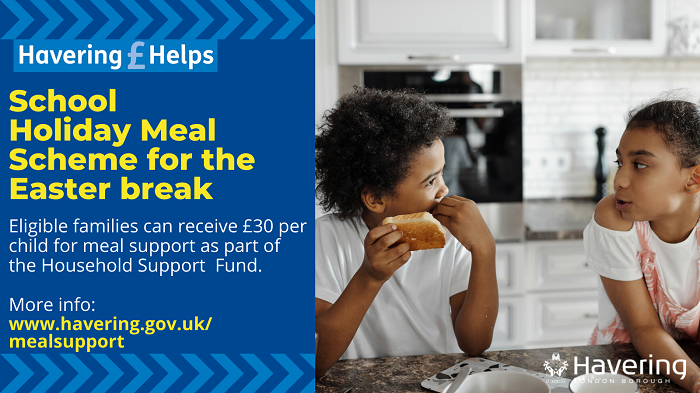 Easter holiday meals scheme banner