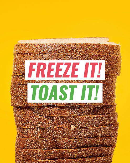 Freeze it, Toast it banner