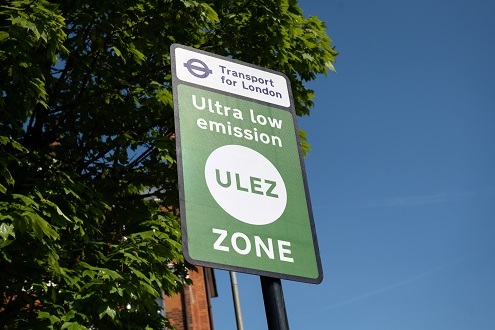 ULEZ zone sign close up