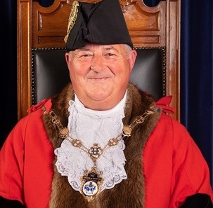 Mayor Trevor McKeever in robes May 25 2022 