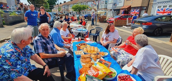Strathmore Gardens street party food 4 June 2022