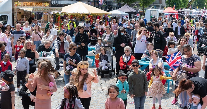 Jubilee party in Market Place 4 June 2022