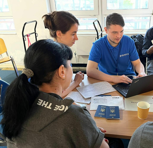 Ukraine refugees one stop shop pictured on Weds 8 June 2022