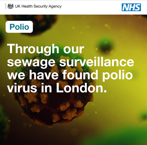 Polio detected warning banner