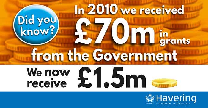Did you know? Havering government grants reduced to £1.5m from £70m in 2018 v3