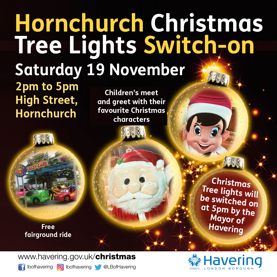 Hornchurch Christmas tree lights switch on
