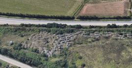 Launders Lane aerial view